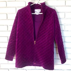 Joan Vass tank and jacket purple 0P petite